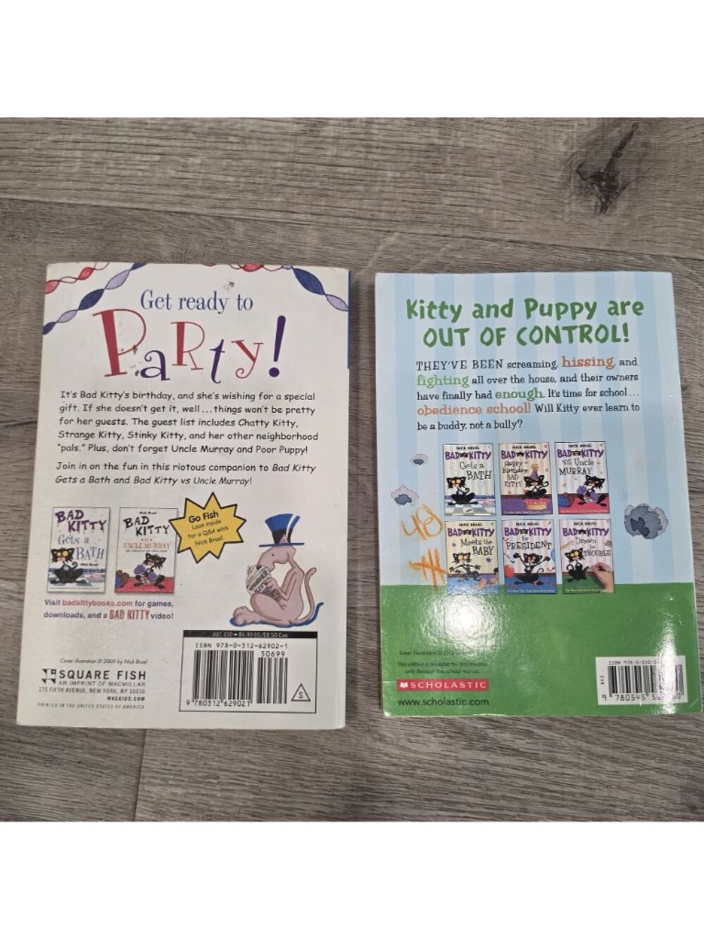 Bad Kitty School Daze & Happy Birthday Bad Kitty By Nick Bruel Paperback Set - Picture 3 of 3